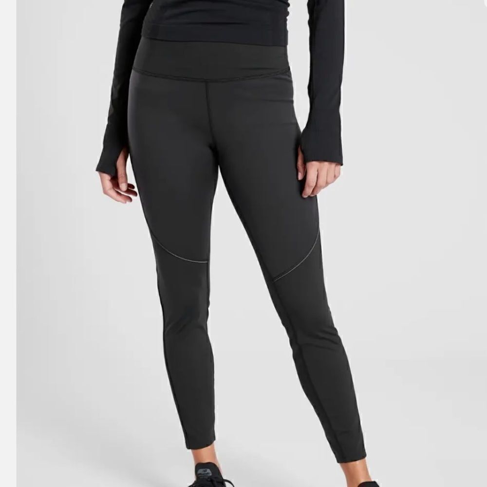 Athleta Cold Front Hybird Run Black Tight Size XSP